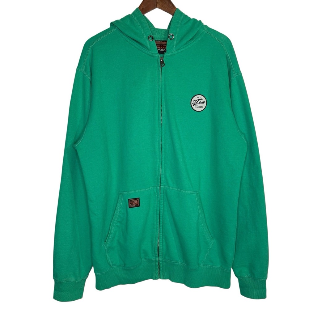 Volcom Programmer Hoodie "Youth Against Establishment" L Zip Up Rare Y2K Skate